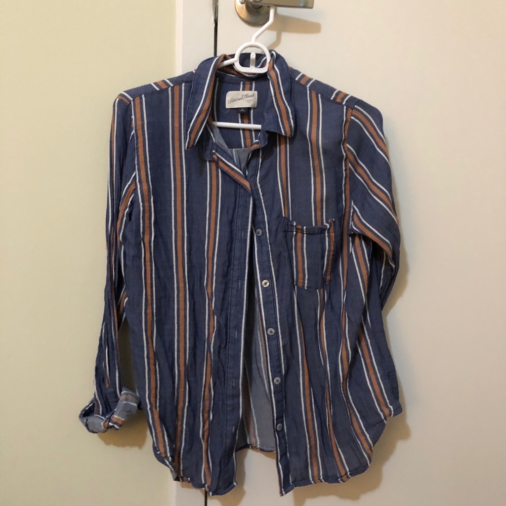 Striped button down